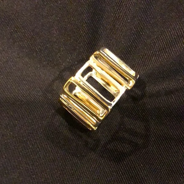 SILPADA Sterling Silver and Gold Tone Framework Two Tone Ring Sz 6 - Image 8