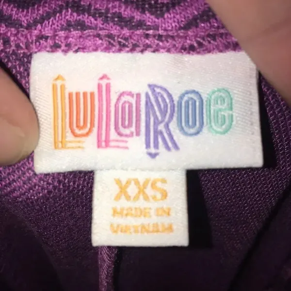 Lularoe Carly purple chevron XXS swing hi-low dress - Image 3