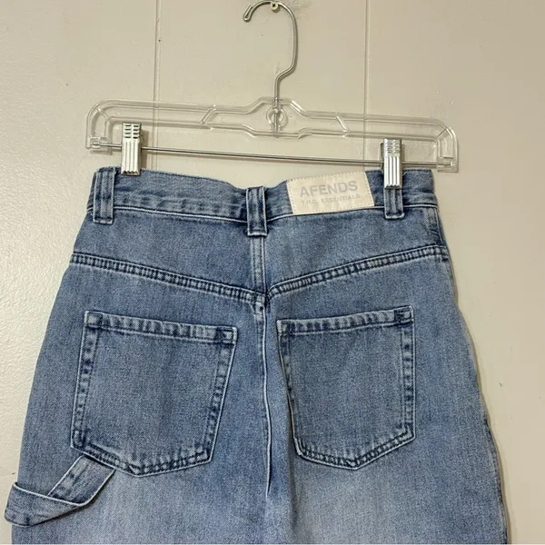 Afends Emilie Workwear Carpenter Denim Shorts High Rise Blue Size 24 - Image 4