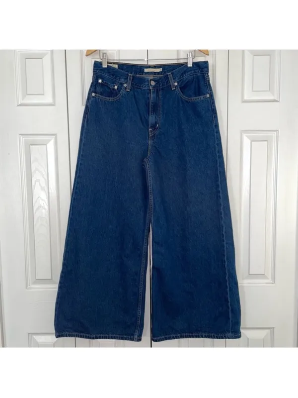 $108 Levi’s Woman’s Premium Loose Wide Leg Denim Jeans,Size 27 - Image 6