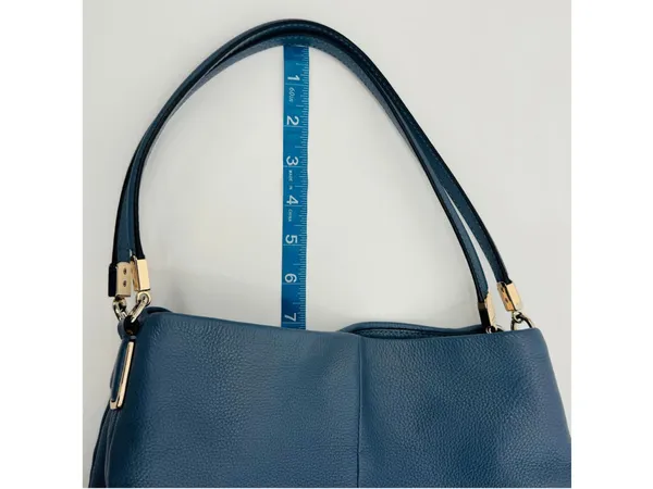 Coach 26224 Madison Pebbled Leather Hobo Bag Blue - Image 11