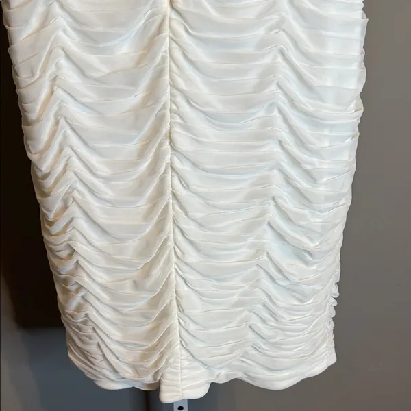 Adrianna Papell‎ White Embellished Mini Sheath Dress Bridal Holiday 8 Party - Image 14
