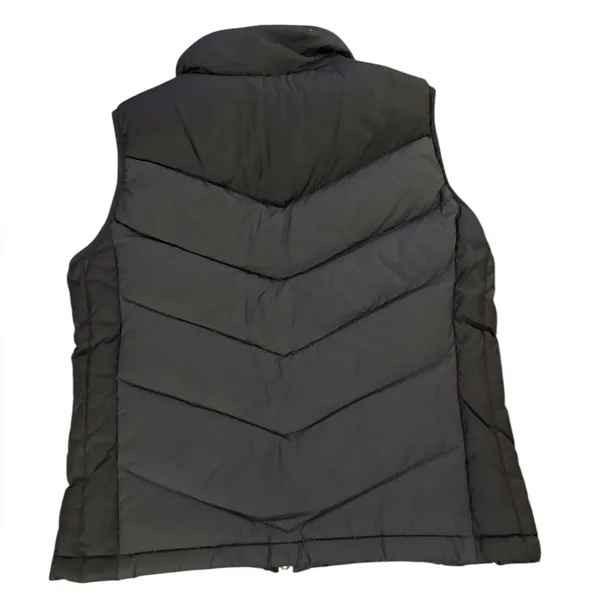 LL Bean Vintage Goose Down Puffer Vest Womens Size Small Petite Black Zip Up - Image 2