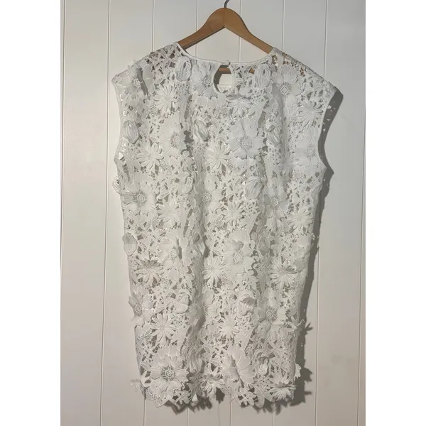 Borrowed & Blue Southern Living Lace Top Womens L/XL White Floral NWT - Image 2