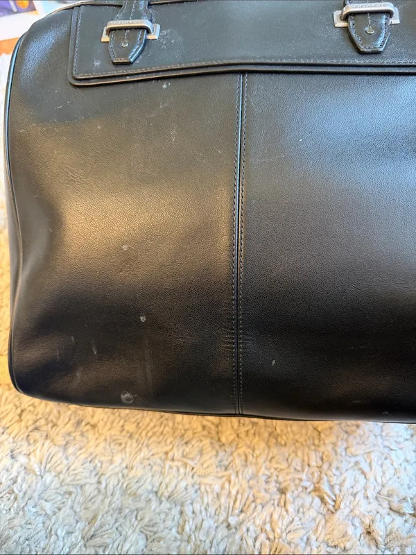 COACH Taylor Bowler Satchel WOOL/LEATHER Black F32818 - Image 11