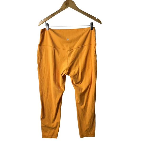 Lululemon lululemon Align‎ Ribbed High-Rise Pant 25" Mango Dream Women's size 14 - Image 2