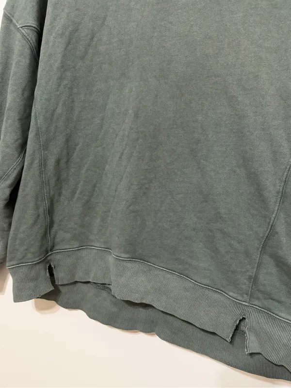 Aerie The Chill Crew Sweatshirt Size Large Green Pullover Sweater Oversized - Image 5