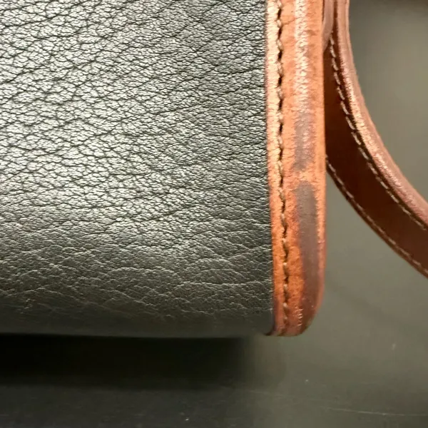 Vintage DOONEY & BOURKE All Weather Leather Collection Black/Brown Crossbody Bag - Image 14