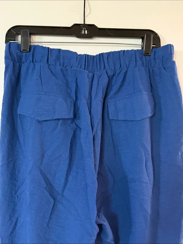 Zenana Outfitters Straight Leg Drawstring Pants - Blue - Image 5