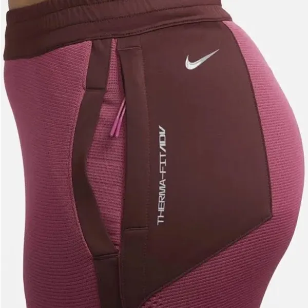 Nike Women’s Thermal Fit Training pants large maroon - Image 2