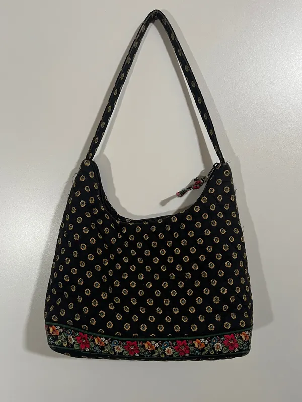 Vera Bradley Vintage Americana Shoulder Bag Purse & Wallet Set Blue and Red - Image 5