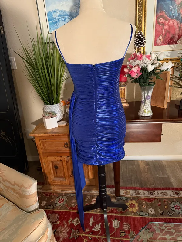 City Studios Dress Metallic Royal blue - Image 6
