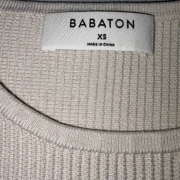 Aritzia Babaton Tan Cropped Sculpt Knit Racer Ribbed Sleeveless Tank XS - Image 6