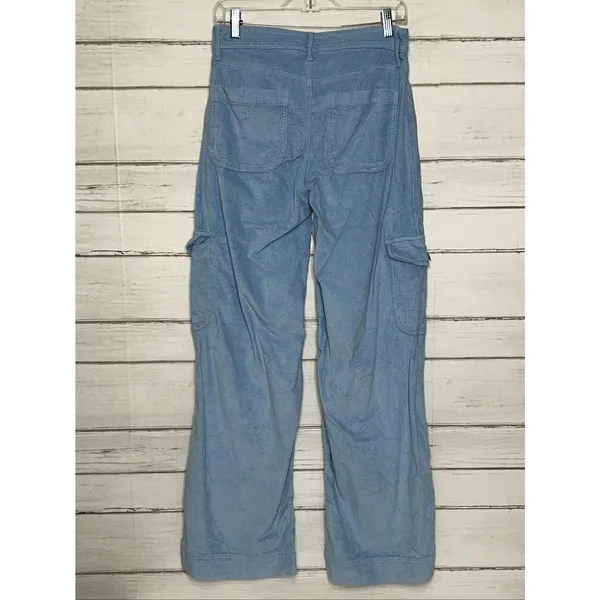 American Eagle Super High-Rise Baggy Wide Leg Corduroy Cargo Pants Size 4 - Image 3