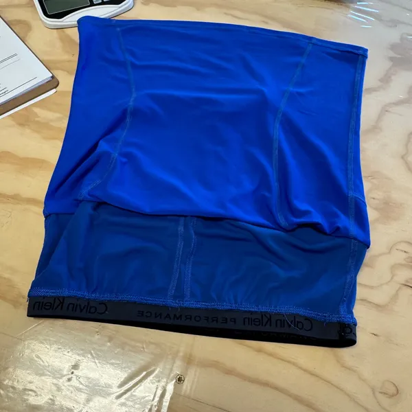 Calvin Klein Performance Royal Blue Racerback Tank Top Shelf Bra Medium Athletic - Image 5