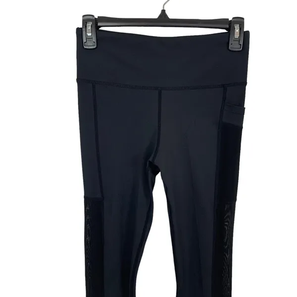 Black Lace Leggings Small Stretch Gothic Romantic Night‎ Out - Image 2