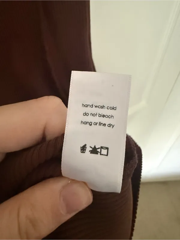 Naked Wardrobe Snatched and Sexy Bodycon Mockneck Dress Chocolate Brown Small - Image 5