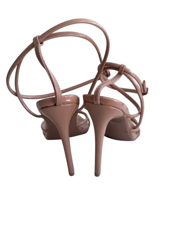 CAPE ROBBIN Nude Patent Strappy Sandals Heels Size 9 - Image 3