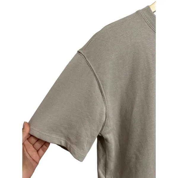 Zara women's tan short sleeve‎ crew neck tee size Small NEW - Image 2