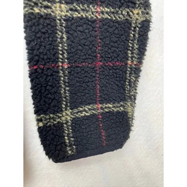 EP Pro Women Plaid Fleece Sherpa‎ Jacket Full Zip Black Red Tan Size S/P Golf - Image 6