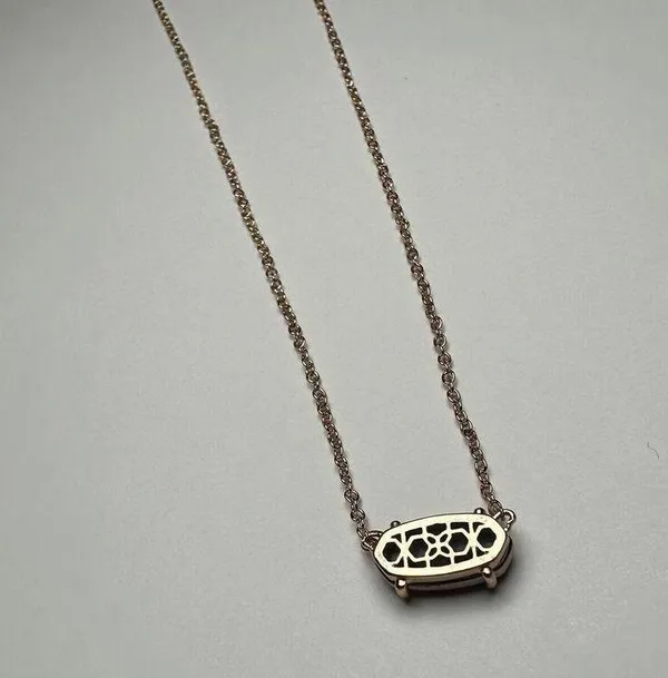 Kendra Scott Mabel Rose Gold Tone & Druzy Necklace Adjustable Length 15 - 17 In - Image 7