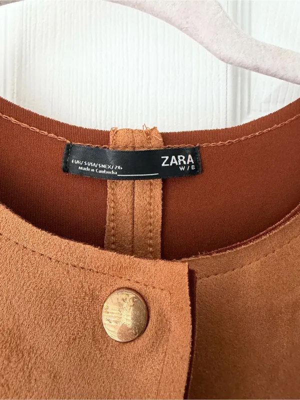 Zara Suede and Faux Fur Coat - Image 3