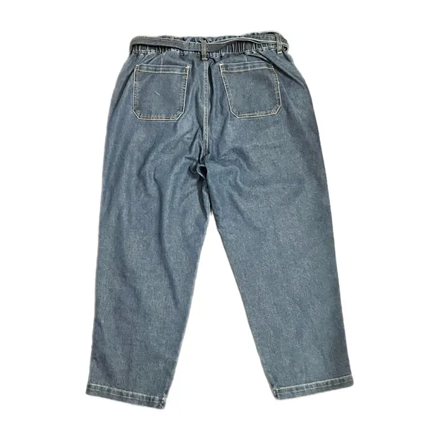 (3 for $25) Time and Tru Denim Jeans Paperbag High-Rise Button Fly Size 16 - Image 3