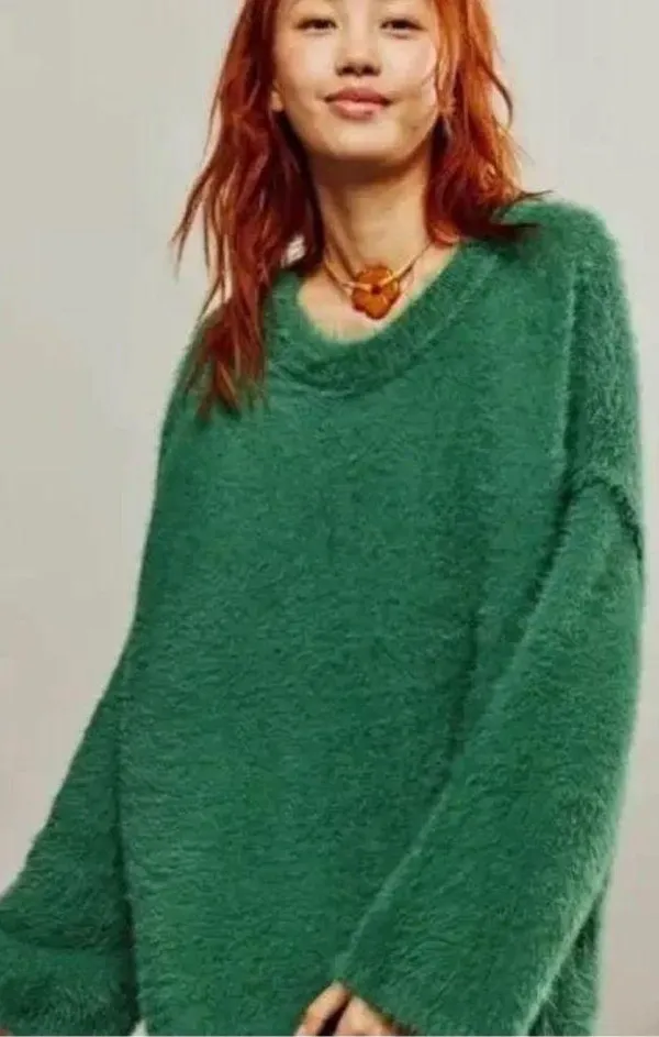 Harrison Bunny Fuzzy Pullover Crewneck Sweater - Image 5