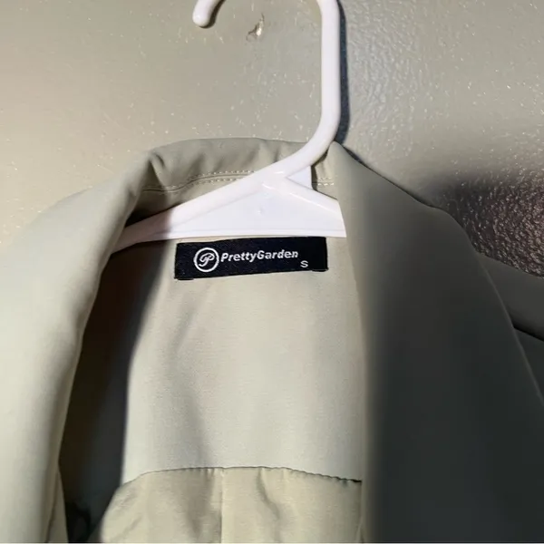 Prettygarden Women's Size Small Sleeveless Vest Light Sage Green One Button 7106 - Image 10