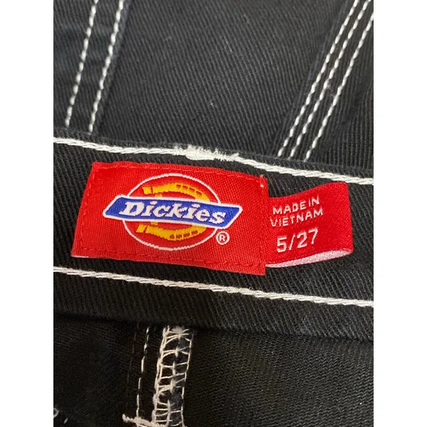 Dickies Carpenter Women's Black High Waisted Straight Leg Cargo Denim Jeans Sz 5 - Image 5