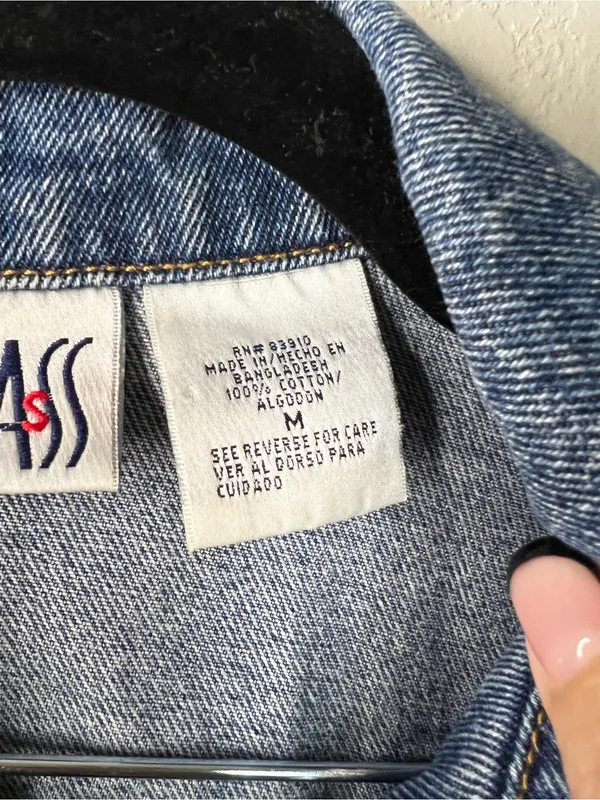 Bill Blass Vintage 90s Denim Trucker Jean Staple Retro Jacket - Image 5