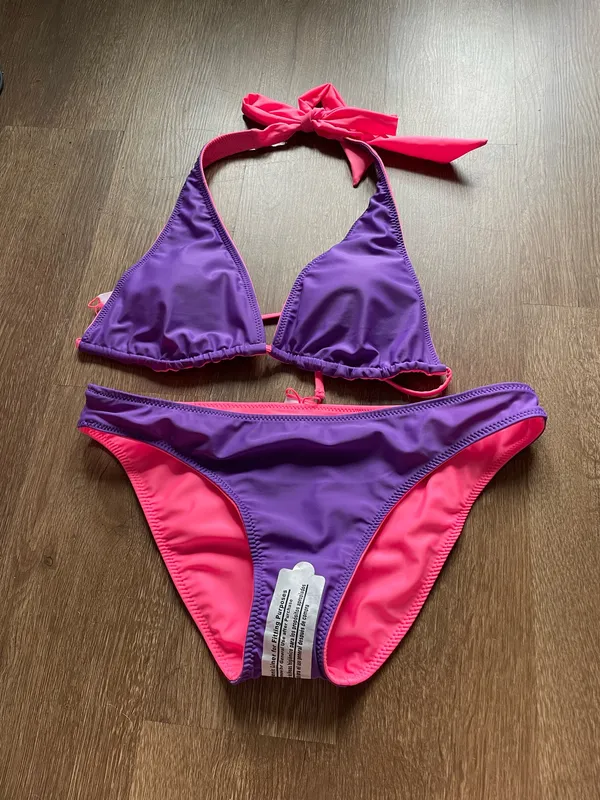 No Boundaries Pink/Purple Reversible bikini - Image 2