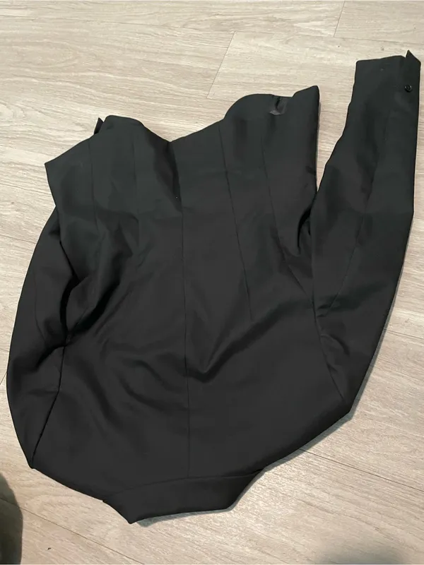 H&M Black Single-Button Tailored Blazer - Image 3