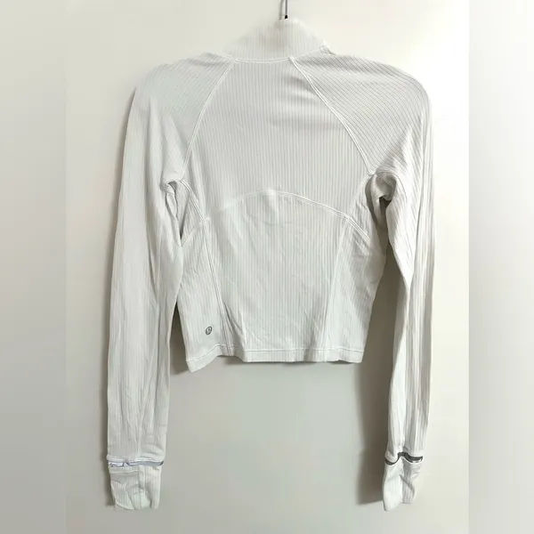 Lululemon Its Rulu Run Ribbed Cropped Half Zip 4 - Image 5