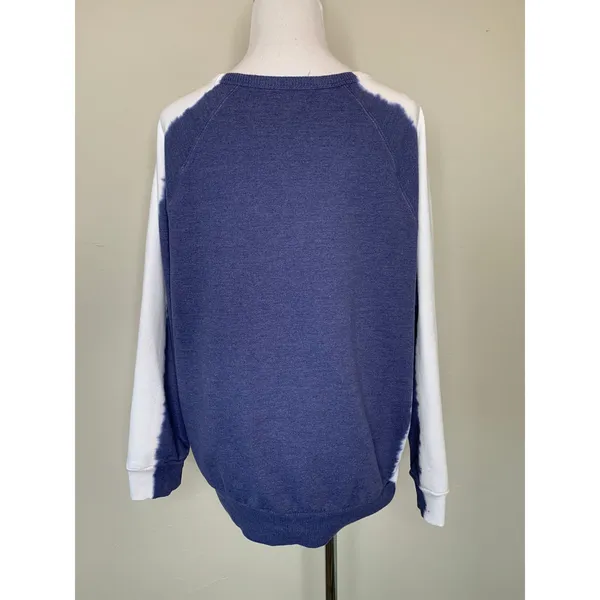 Universal Thread Blue White Tie Die Sweatshirt Crew Neck Sz XL - Image 2