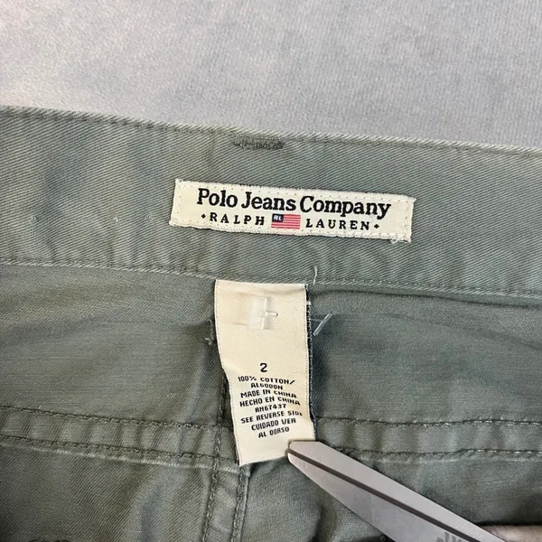 Polo Jeans Co Ralph Lauren Pants Women's Size 2 Olive‎ Green - Image 4