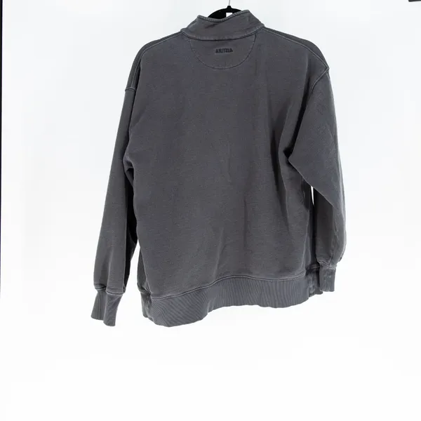 Aritzia Women's Sweatfleece Boyfriend Fit 1/2 Zip Pullover Cotton Sweatshirt S - Image 4