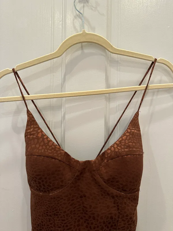 Runaway Brown Midi Dress - Image 5
