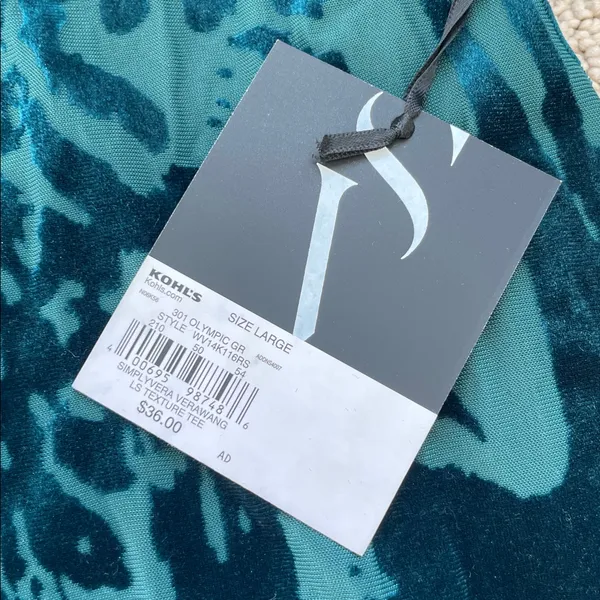 Simply Vera Vera Wang Teal Long Sleeve Top - Image 7