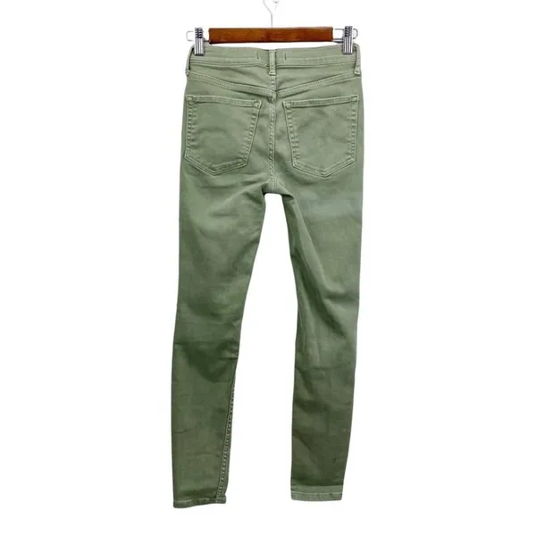 Free People Womens Skinny Jeans W26 Grunge Indie Festival Distressed‎ Sage Edgy - Image 3