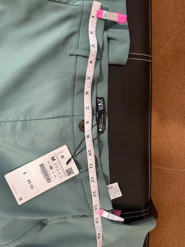 ZARA Wide-Leg Pants High-Waisted Medium sage NWT - Image 10