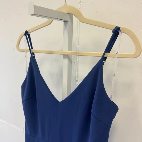 Lulus Infinite Glory Royal Blue Plunge V-neck Sleeveless Backless Maxi Dress Sm - Image 8