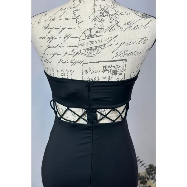 Runaway The Label Mae Partially See Through Maxi Dress Black S - Image 12