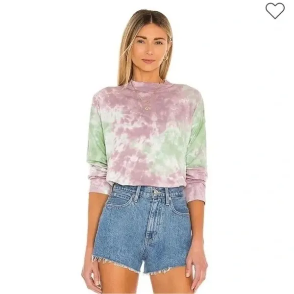 Free People We The Free Tie Dye Long Sleeve Cotton Tee Small - Image 11