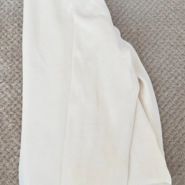 J.Jill Ivory Open Front Knit Cardigan Sweater Size Medium - Image 6