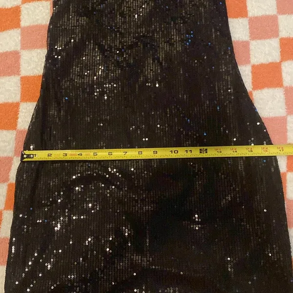 Lioness Black Sequins Strapless Mini Dress - Image 5