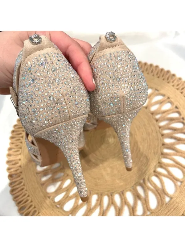 Carvela Kross Jewel Court Heels Glam EU 40.5 Neutral Jewel Crystal Rhinestone - Image 12