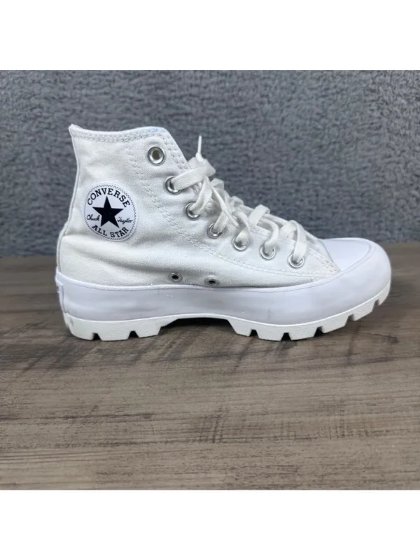 Converse Chuck Taylor All Star Lugged Women’s High Top Sneakers White Size 5.5 U - Image 5