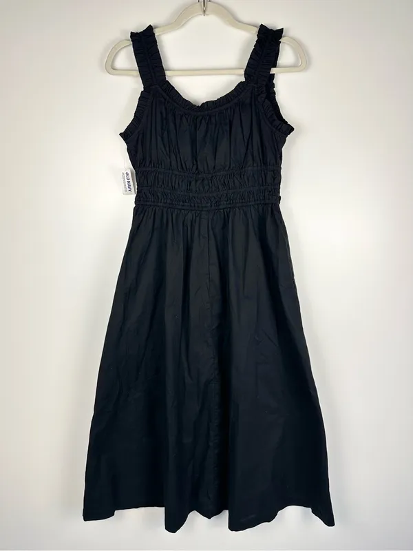 Old Navy Waist-Defined Ruffled Midi Dress - Image 3