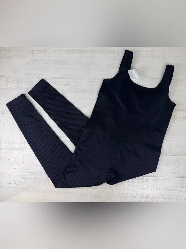 AURUZA Workout Jumpsuit for Women, Seamless Ribbed Yoga Unitard, Square Neck - Image 8